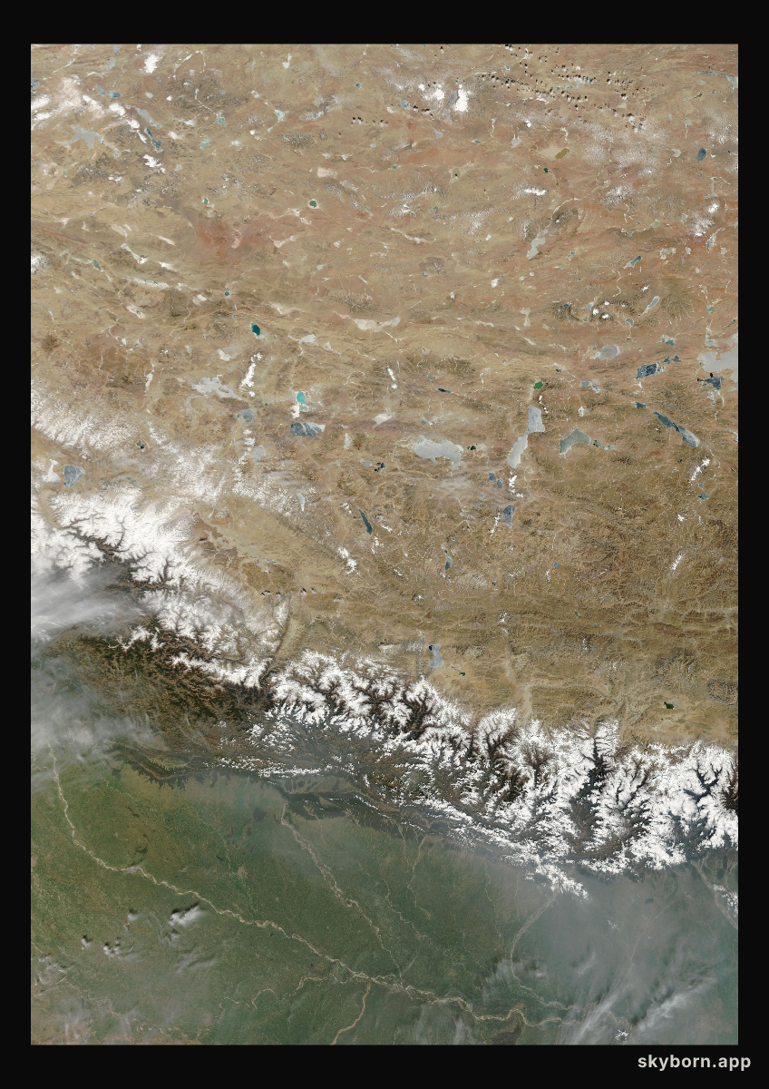 The Earth on 10 March 2008 · Himalaya and Tibet