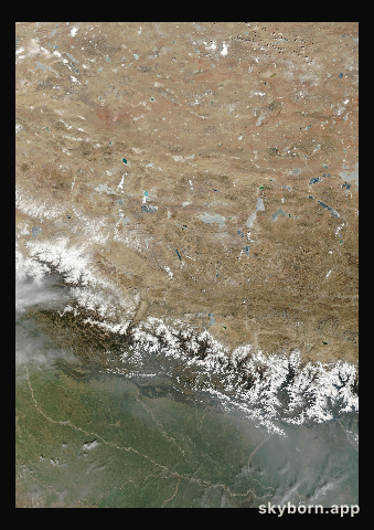 The Earth on 10 March 2008 · Himalaya and Tibet