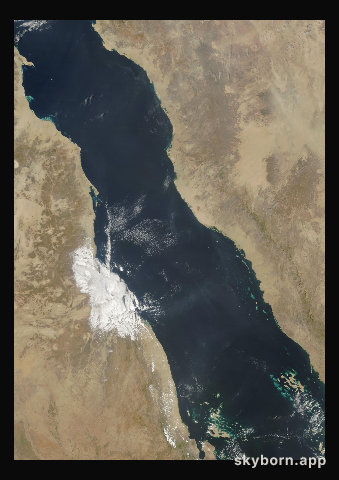 The Earth on 16 March 2008 · Red Sea