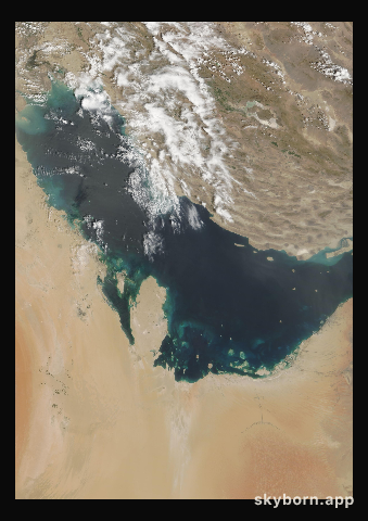 The Earth on 1 April 2008 · Persian Gulf