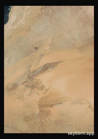 The Earth on 8 April 2008 · Eye of the Sahara, Mauritania