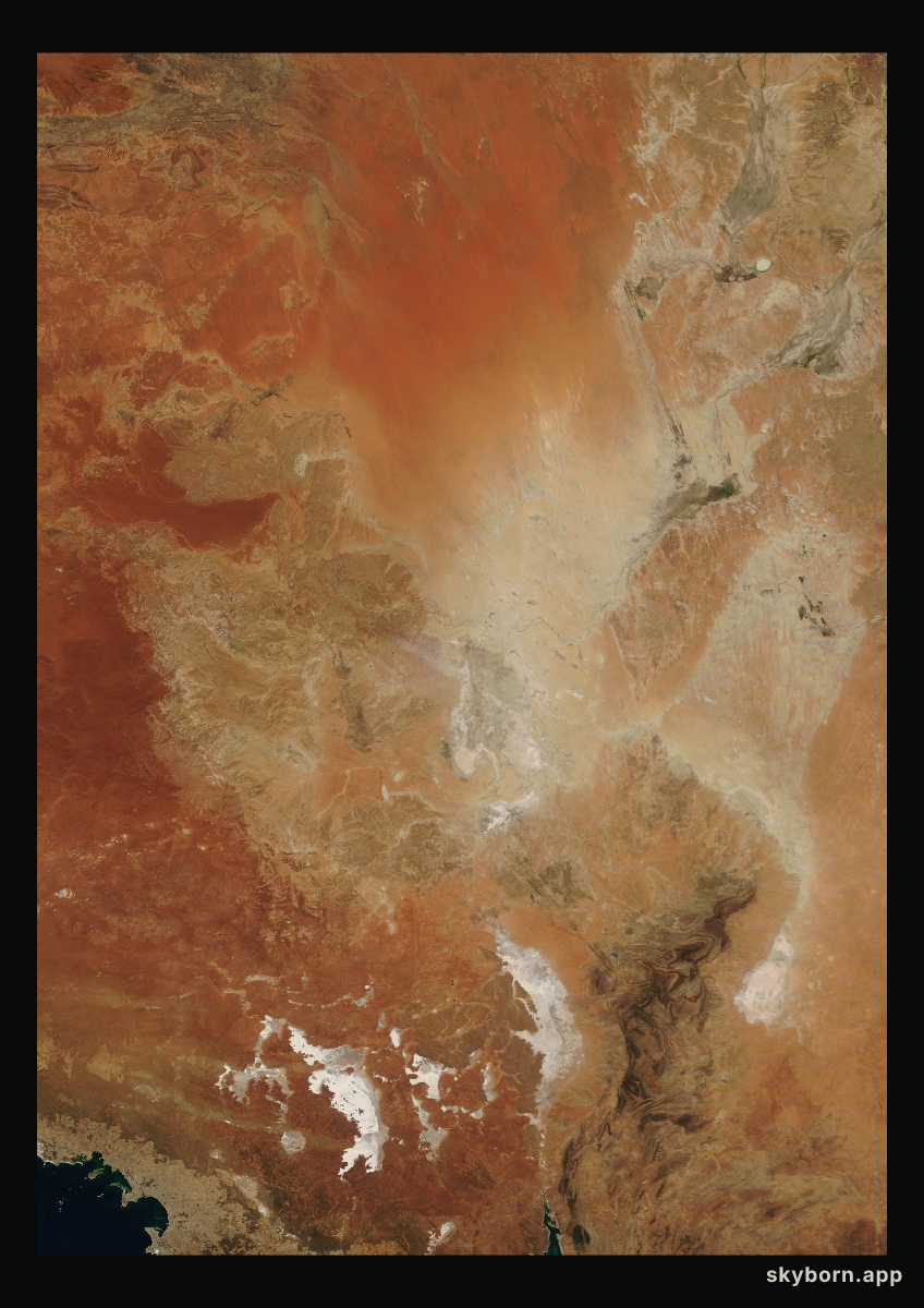 The Earth on 17 April 2008 · Lake Eyre, Australia