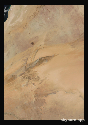 The Earth on 18 April 2008 · Eye of the Sahara, Mauritania