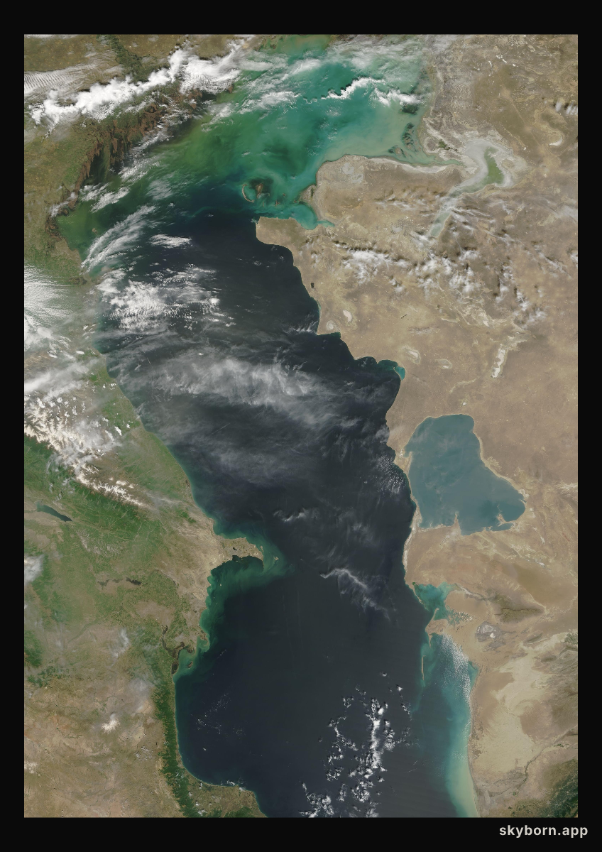The Earth on 26 April 2008 · Caspian Sea