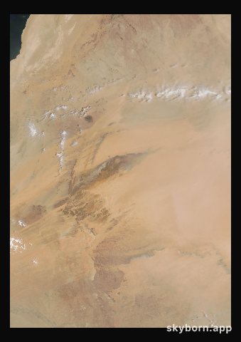 The Earth on 27 April 2008 · Eye of the Sahara, Mauritania