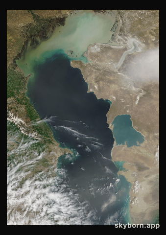 The Earth on 29 April 2008 · Caspian Sea