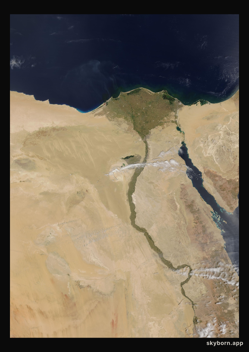 The Earth on 2 May 2008 · Nile Delta and Sinai