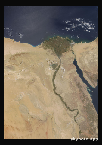 The Earth on 5 May 2008 · Nile Delta and Sinai