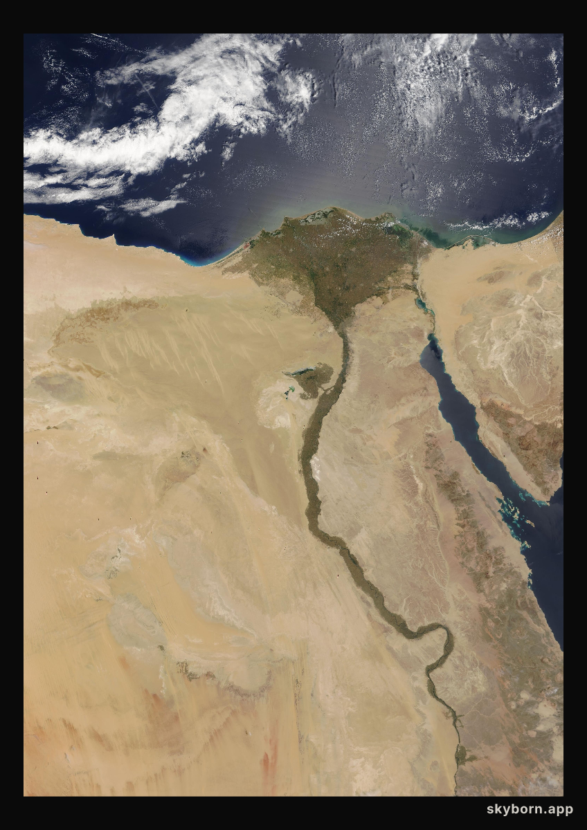 The Earth on 7 May 2008 · Nile Delta and Sinai