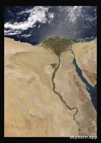 The Earth on 7 May 2008 · Nile Delta and Sinai
