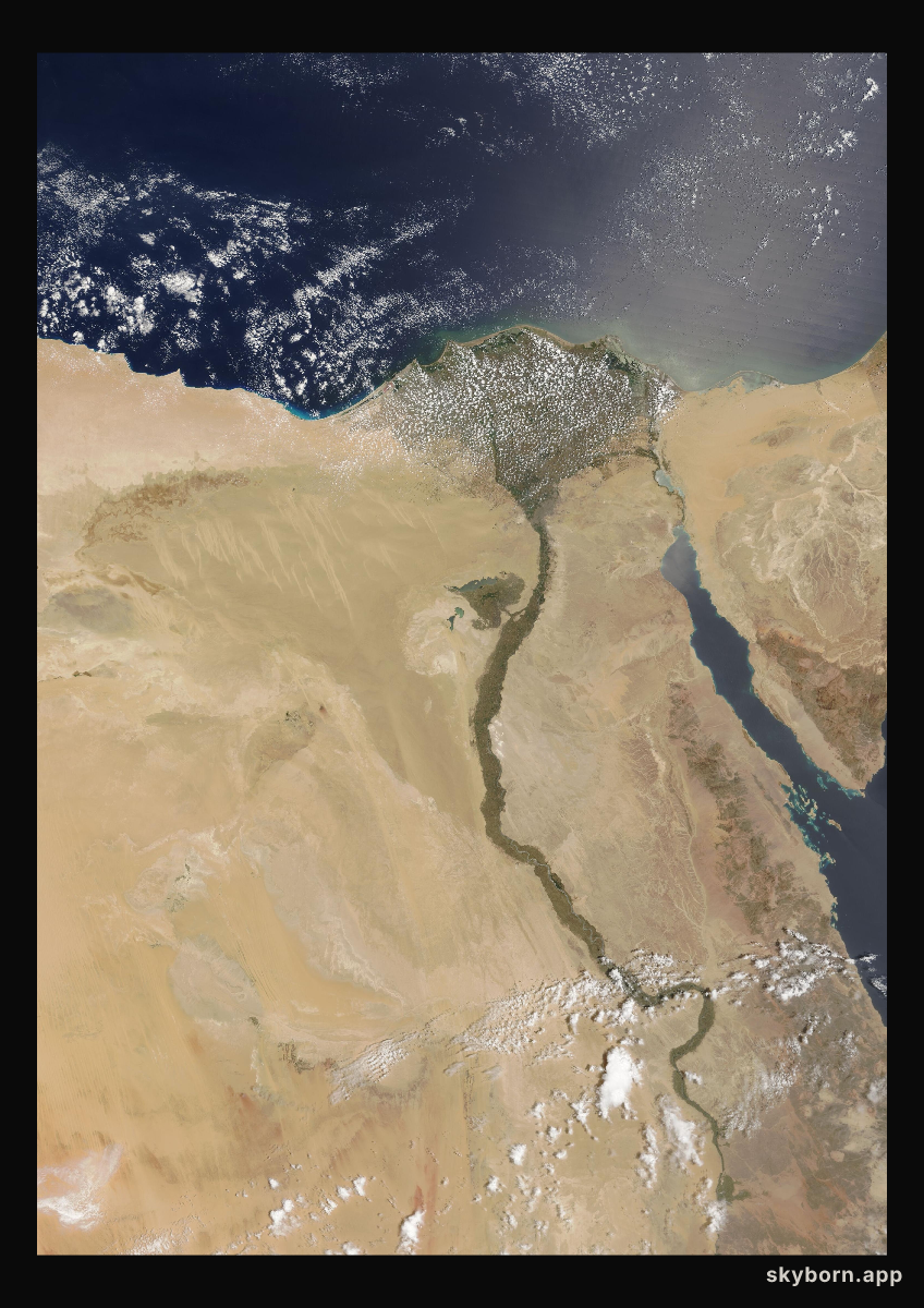 The Earth on 16 May 2008 · Nile Delta and Sinai