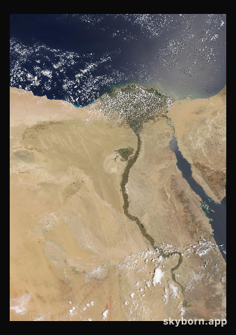The Earth on 16 May 2008 · Nile Delta and Sinai