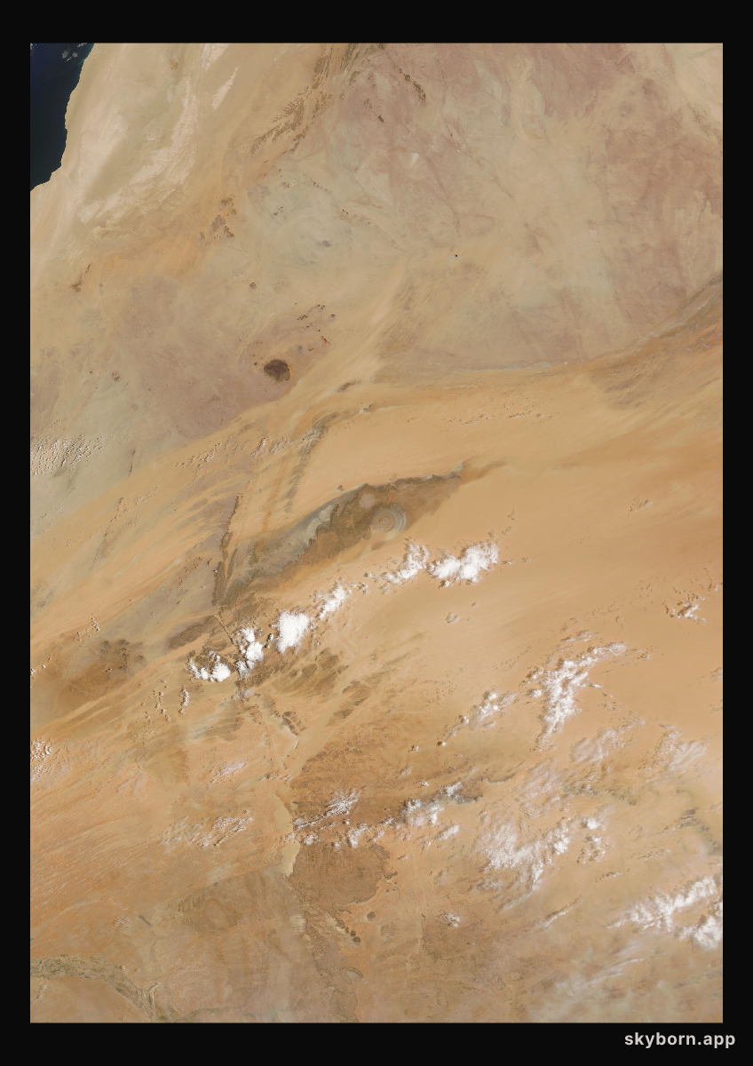 The Earth on 20 May 2008 · Eye of the Sahara, Mauritania