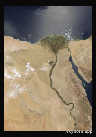 The Earth on 8 June 2008 · Nile Delta and Sinai