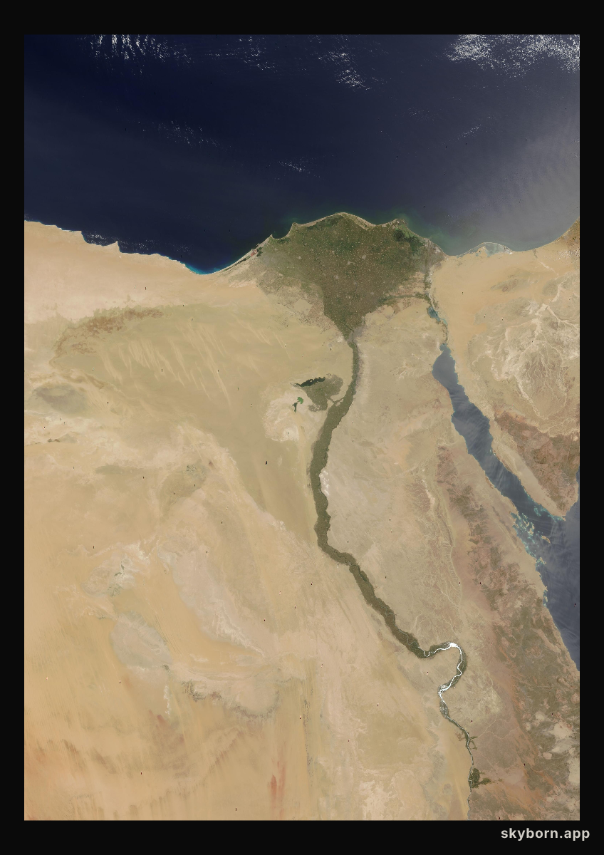 The Earth on 10 June 2008 · Nile Delta and Sinai