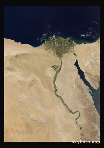 The Earth on 12 June 2008 · Nile Delta and Sinai