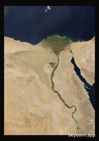 The Earth on 14 June 2008 · Nile Delta and Sinai