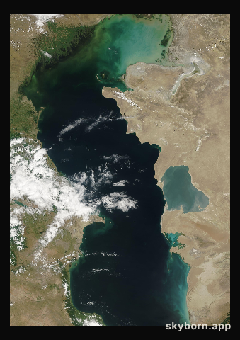 The Earth on 15 June 2008 · Caspian Sea