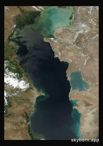 The Earth on 16 June 2008 · Caspian Sea