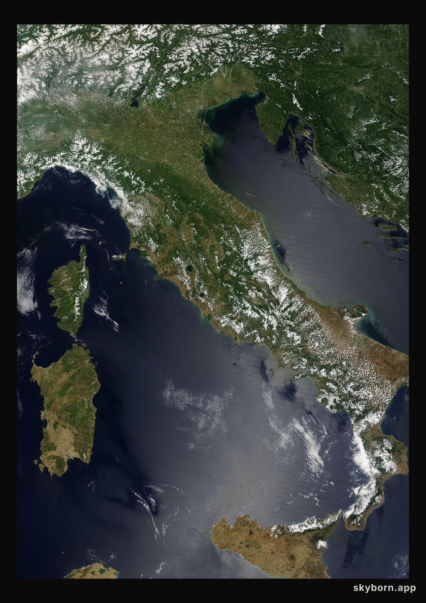 The Earth on 19 June 2008 · Italy and the Adriatic