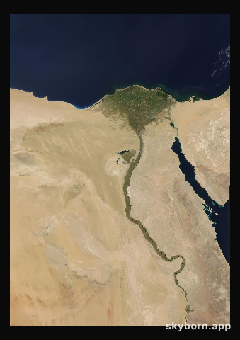 The Earth on 21 June 2008 · Nile Delta and Sinai