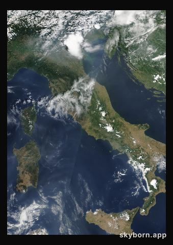 The Earth on 27 June 2008 · Italy and the Adriatic
