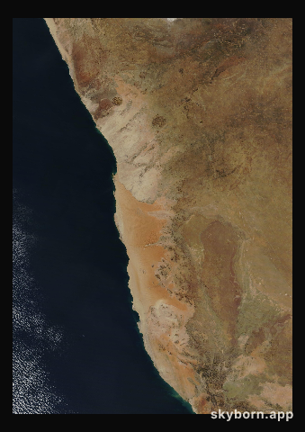 The Earth on 29 June 2008 · Namib Desert