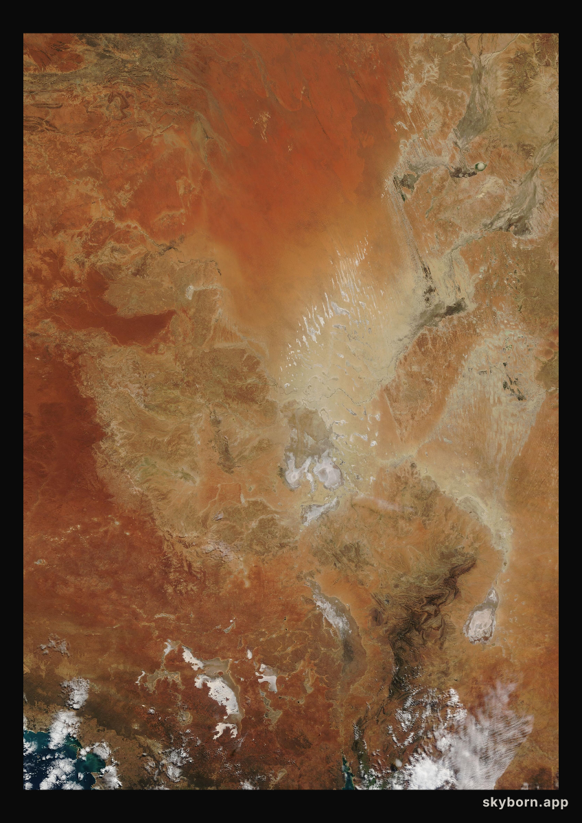 The Earth on 8 July 2008 · Lake Eyre, Australia