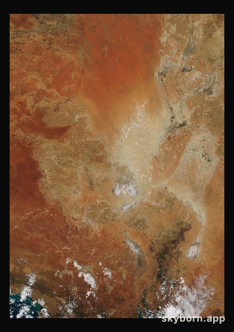 The Earth on 8 July 2008 · Lake Eyre, Australia