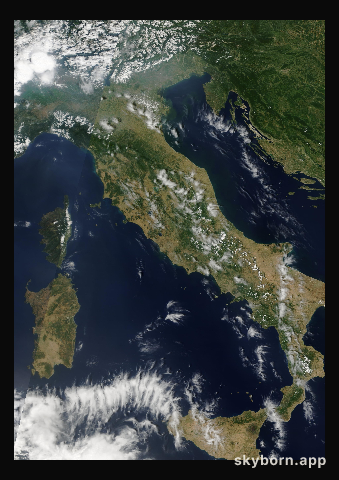 The Earth on 11 July 2008 · Italy and the Adriatic