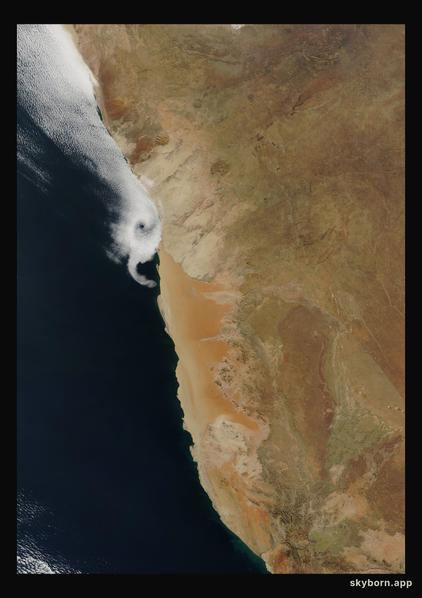 The Earth on 12 July 2008 · Namib Desert