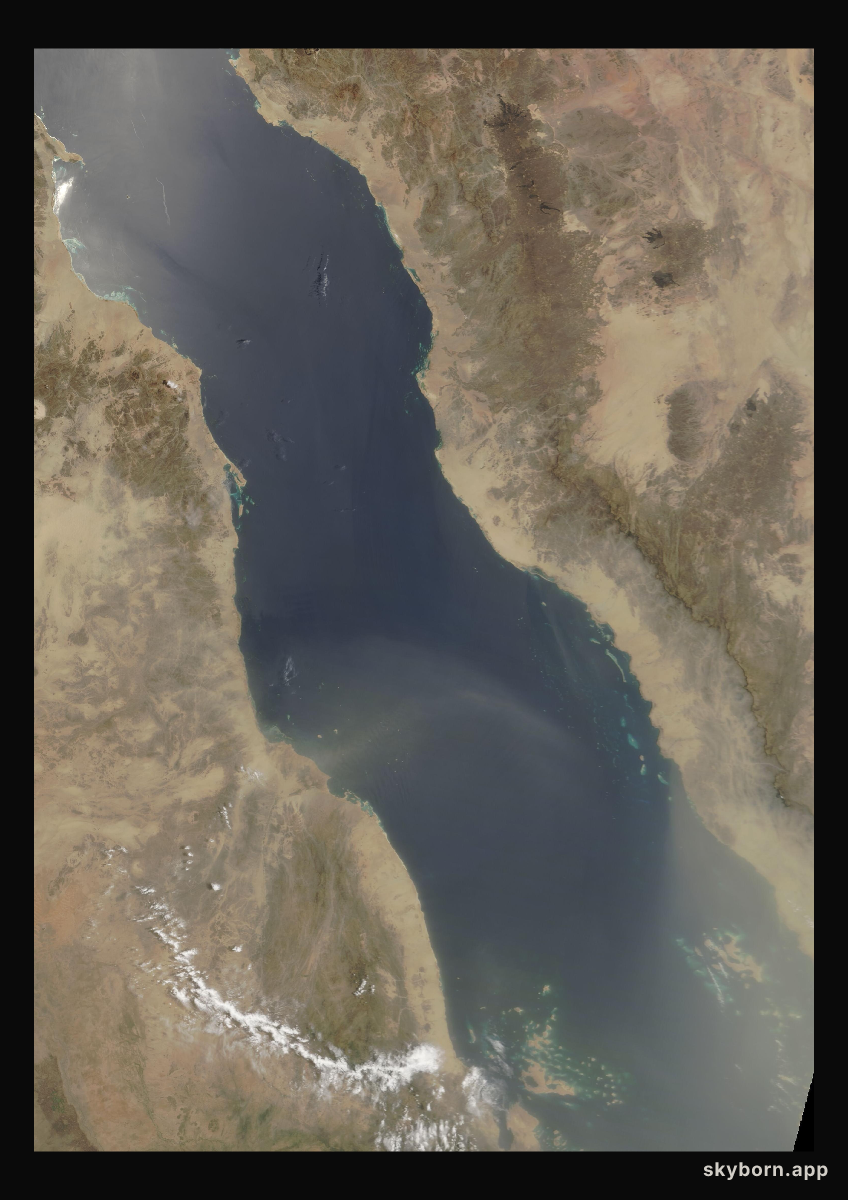 The Earth on 14 July 2008 · Red Sea