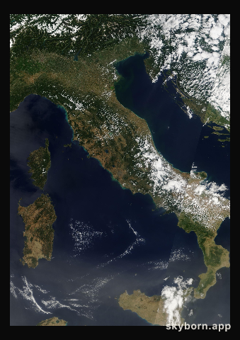 The Earth on 15 July 2008 · Italy and the Adriatic