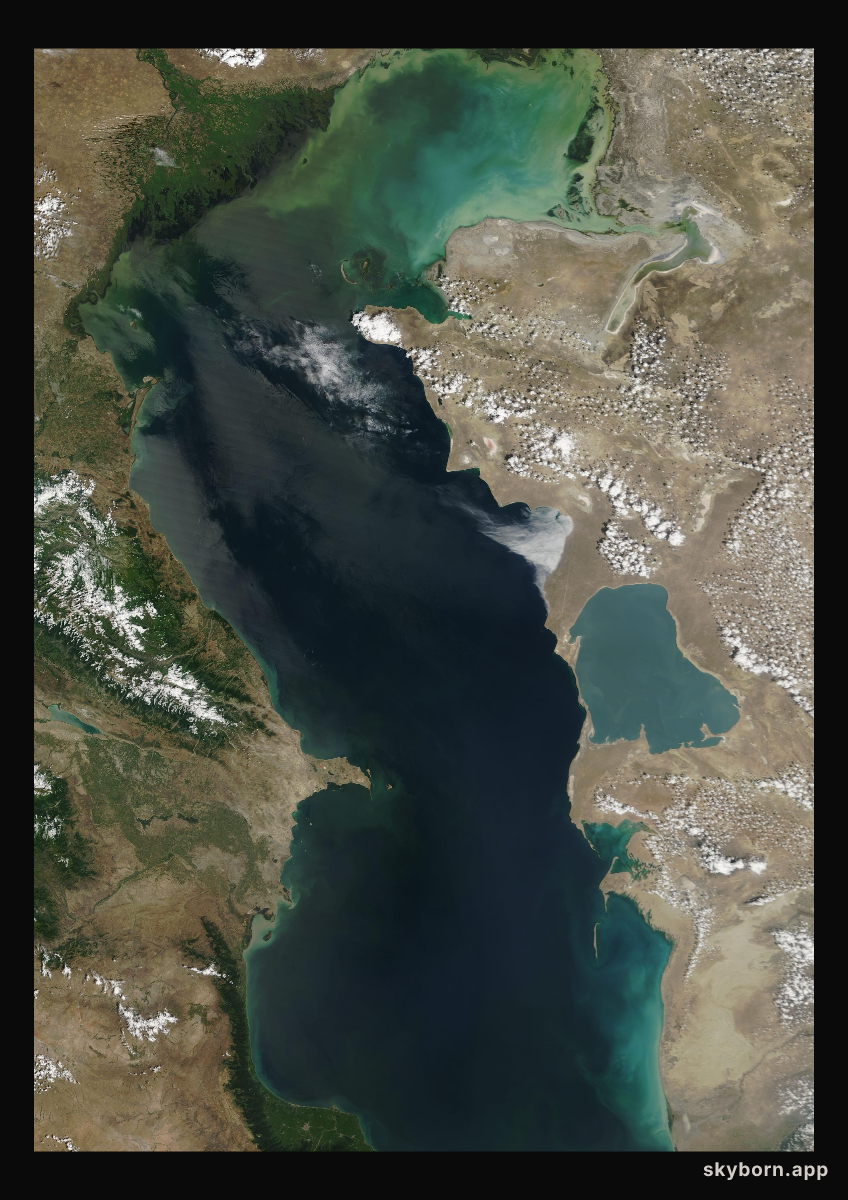 The Earth on 18 July 2008 · Caspian Sea