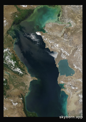 The Earth on 18 July 2008 · Caspian Sea