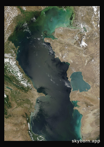 The Earth on 20 July 2008 · Caspian Sea