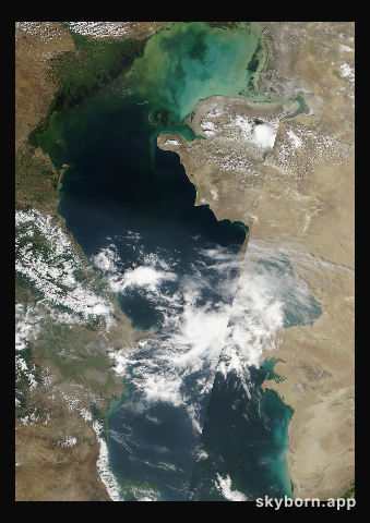 The Earth on 23 July 2008 · Caspian Sea