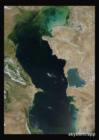 The Earth on 24 July 2008 · Caspian Sea