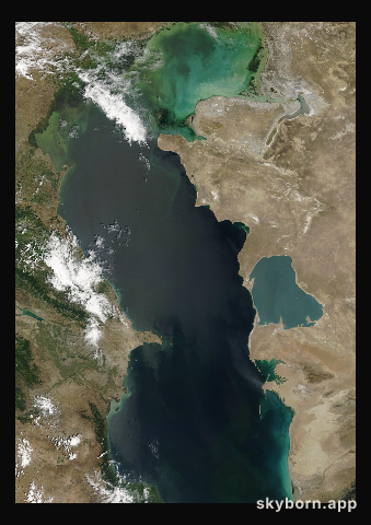 The Earth on 27 July 2008 · Caspian Sea
