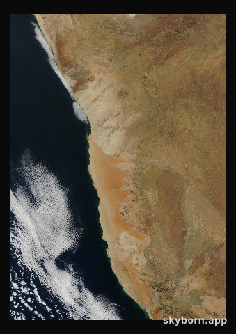The Earth on 28 July 2008 · Namib Desert