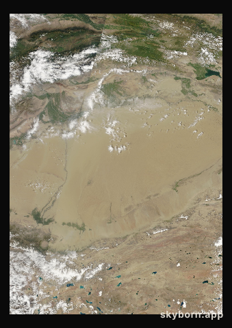 The Earth on 3 August 2008 · Taklamakan Desert