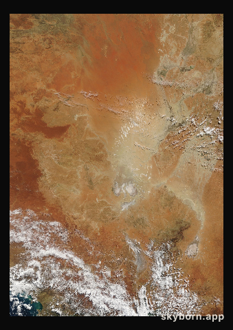 The Earth on 4 August 2008 · Lake Eyre, Australia