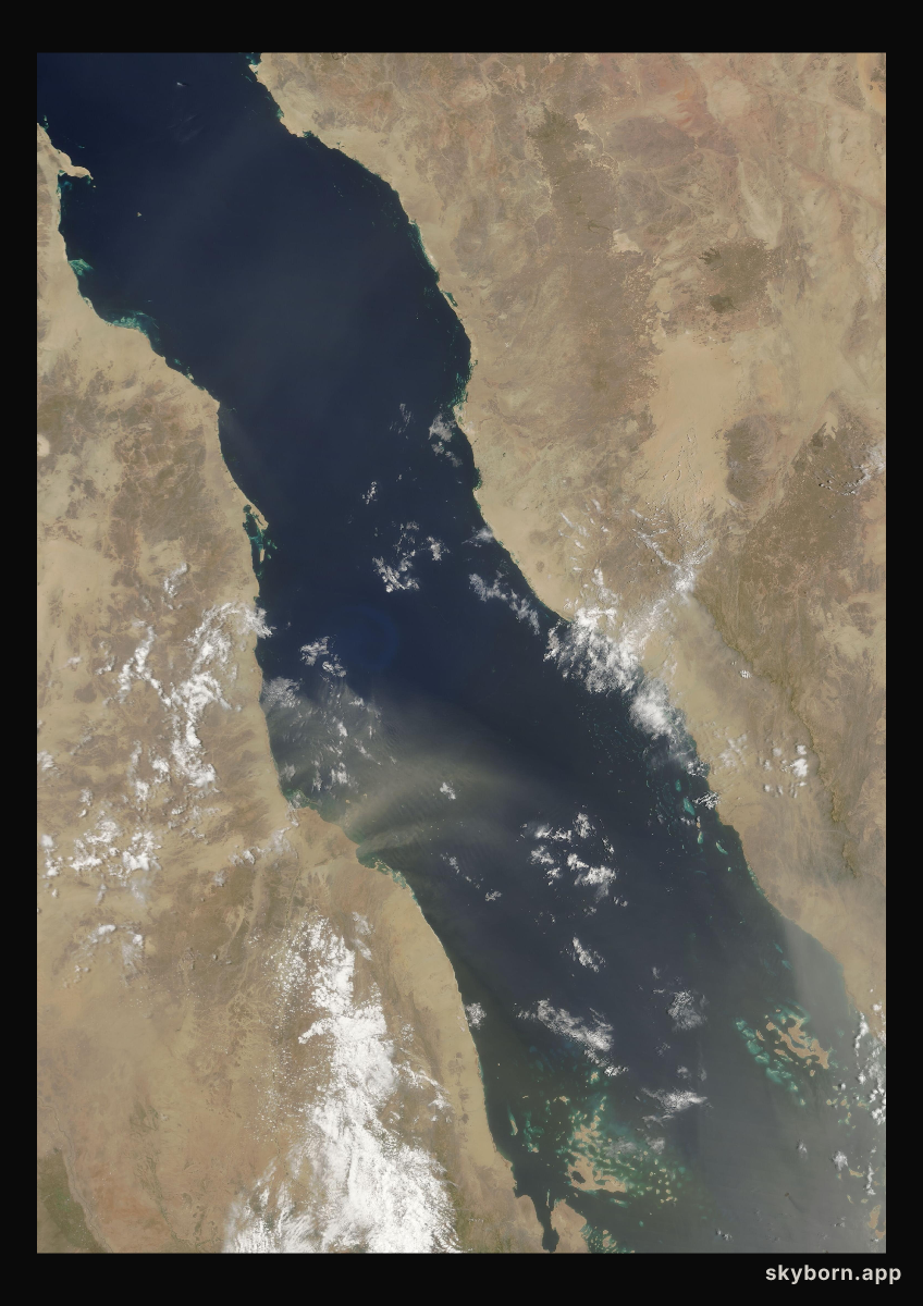 The Earth on 5 August 2008 · Red Sea