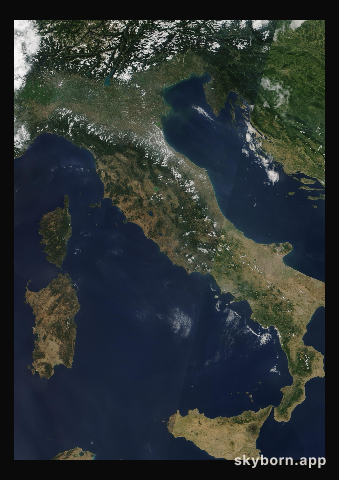 The Earth on 7 August 2008 · Italy and the Adriatic