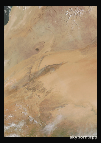 The Earth on 8 August 2008 · Eye of the Sahara, Mauritania