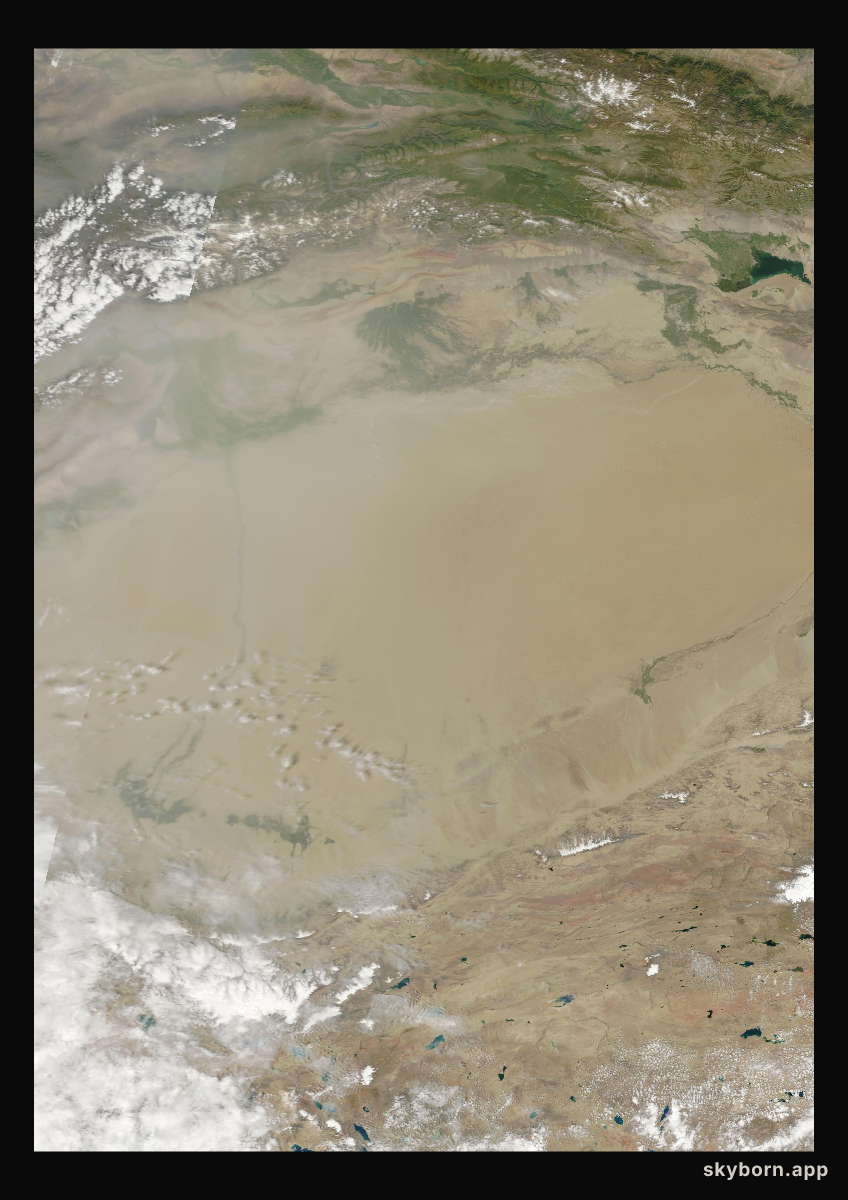 The Earth on 10 August 2008 · Taklamakan Desert
