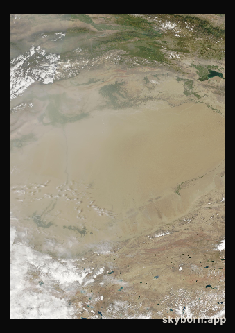 The Earth on 10 August 2008 · Taklamakan Desert