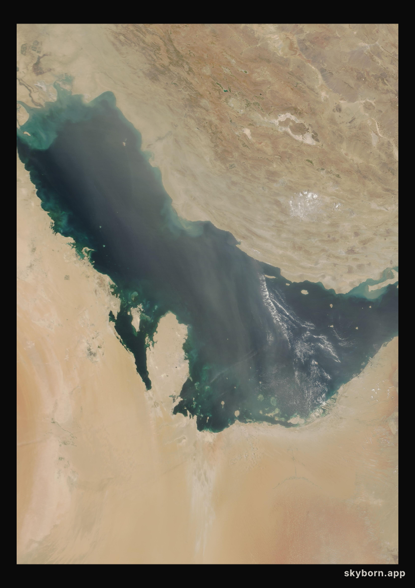 The Earth on 15 August 2008 · Persian Gulf
