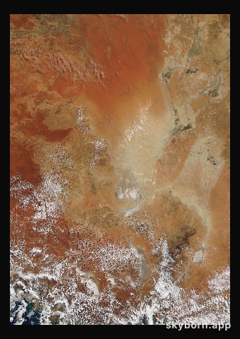 The Earth on 16 August 2008 · Lake Eyre, Australia