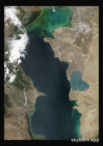 The Earth on 17 August 2008 · Caspian Sea